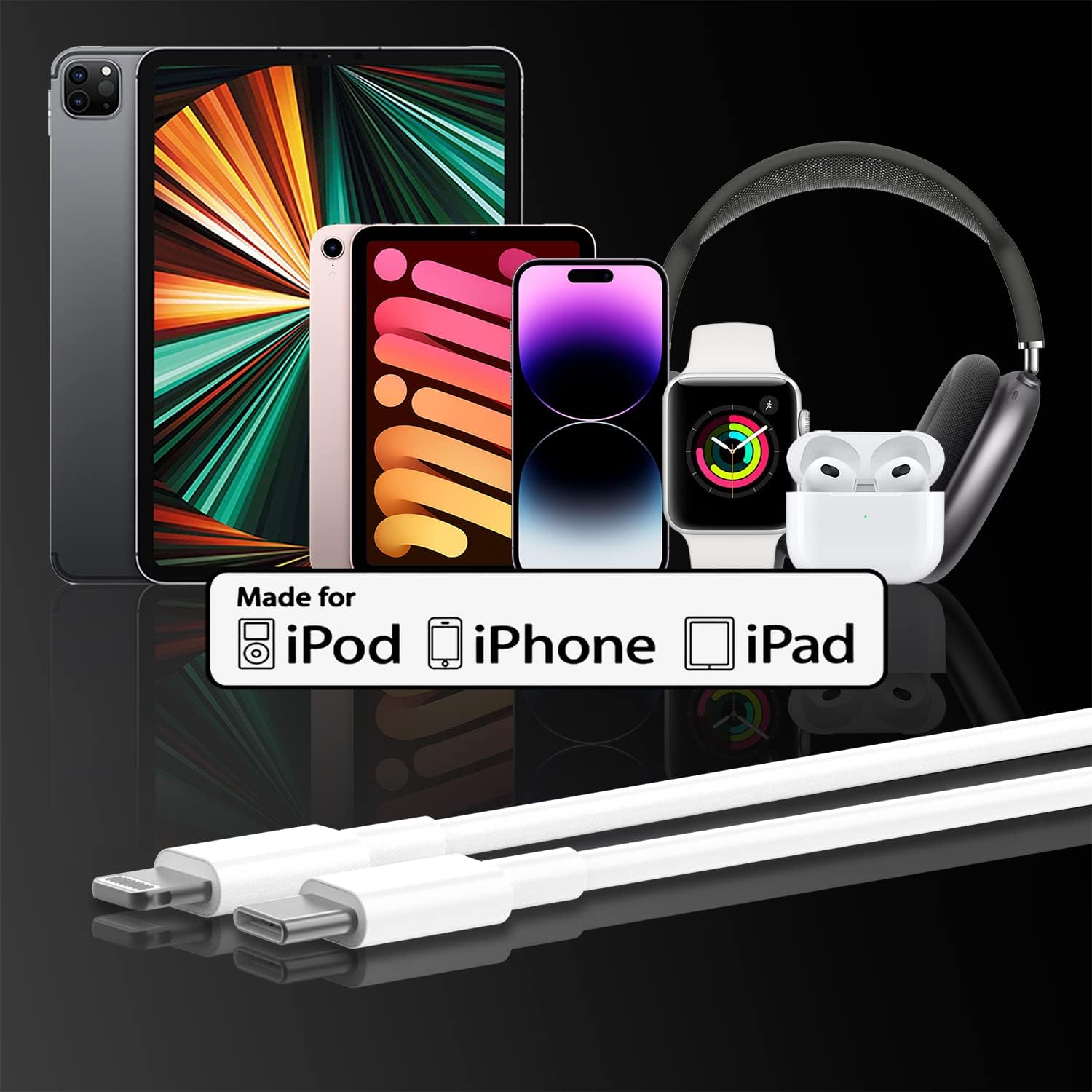 Original Apple USB C to Lightning Cable for iPhone - Deals By RK
